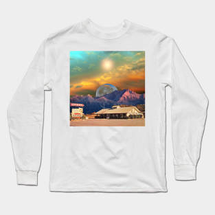 Sharing The Sky - Collage/Surreal Art Long Sleeve T-Shirt